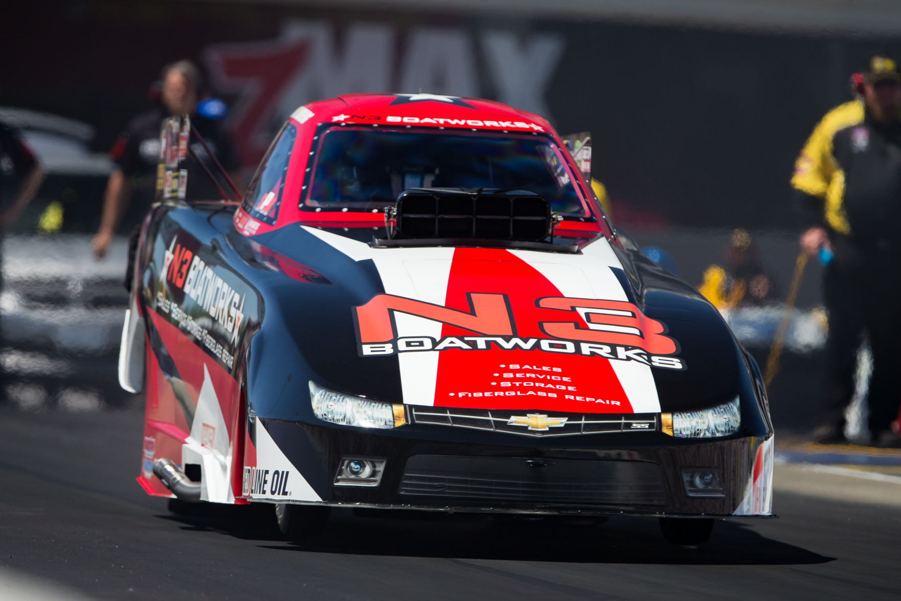 Saturday action at the NGK Spark Plugs NHRA 4-Wide Nationals.